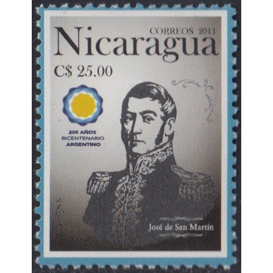 Nicaragua 2689 2009 Nicaragua 2691 2012 Bicentenario de la Independencia de Argentina José de San Martín MNH Nicaragua 2689 2009 Nicaragua 2691 2012 Bicentenario de la Independencia de Argentina José de San Martín MNH