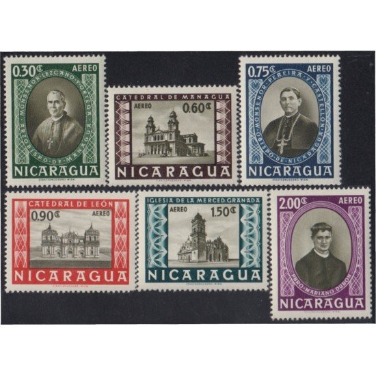 Nicaragua A- 363/68 1957 50 Aniversario de las Escuelas de Doctrina Cristiana MNH Nicaragua A- 363/68 1957 50 Aniversario de las Escuelas de Doctrina Cristiana MNH