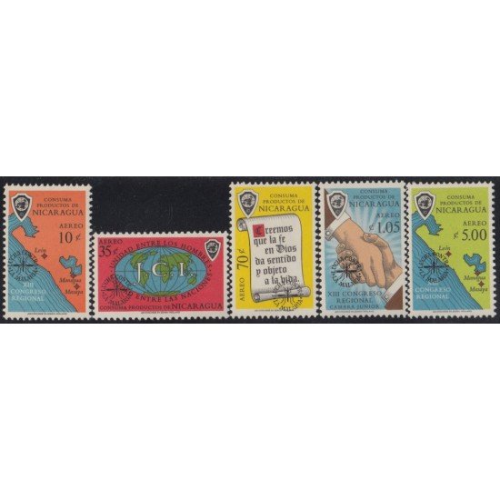 Nicaragua A- 475/79 1962 Erradicación del Paludismo MNH Nicaragua A- 475/79 1962 Erradicación del Paludismo MNH