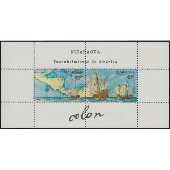 Nicaragua 1433/34 1986 500º Aniversario del descubrimiento de América por Cristó Nicaragua 1433/34 1986 500º Aniversario del descubrimiento de América por Cristó