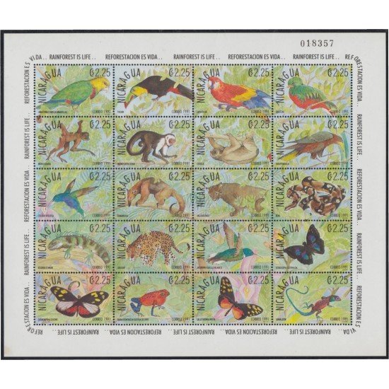 Nicaragua 1604/23 1991 Vida en el bosque tropical fauna mariposa MNH Nicaragua 1604/23 1991 Vida en el bosque tropical fauna mariposa MNH