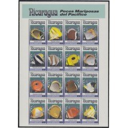 Nicaragua 1729/44 1992 Fauna peces mariposas del Pacífico MNH Nicaragua 1729/44 1992 Fauna peces mariposas del Pacífico MNH