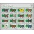 Nicaragua 1745/60 1993 Mariposas de Centro América Butterflies MNH