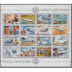 Nicaragua 1777/92 1994 Dirigible sobre ciudades del mundo y paisajes MNH Nicaragua 1777/92 1994 Dirigible sobre ciudades del mundo y paisajes MNH