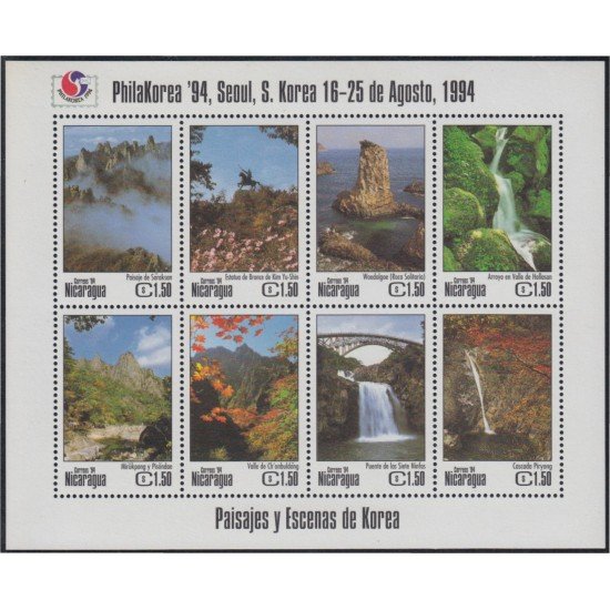 Nicaragua 1813/20 1994 Philakorea Exposición filatélica internacional MNH Nicaragua 1813/20 1994 Philakorea Exposición filatélica internacional MNH