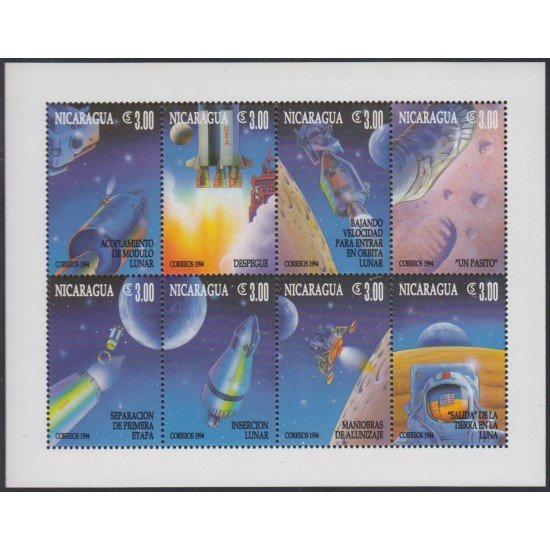 Nicaragua 1853/60 1994 25º Aniversario del primer hombre en la luna MNH Nicaragua 1853/60 1994 25º Aniversario del primer hombre en la luna MNH