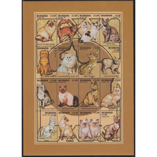 Nicaragua 1895/10 1994 Gatos Cats MNH Nicaragua 1895/10 1994 Gatos Cats MNH