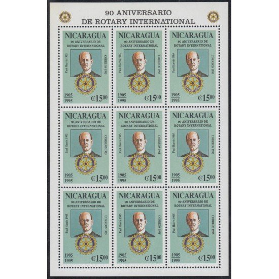 Nicaragua 2013 1995 90º Aniversario de Rotary International MNH
