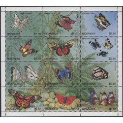 Nicaragua 2054/65 1995 Fauna Mariposas Butterflies MNH