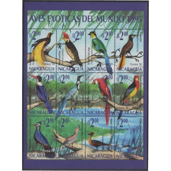Nicaragua 2108/19 1995 Pájaros exóticos Birds MNH Nicaragua 2108/19 1995 Pájaros exóticos Birds MNH