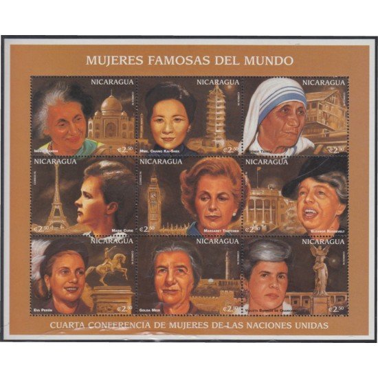 Nicaragua 2120/28 1995 4º Conferencia de mujeres en la Naciones Unidas MN Nicaragua 2120/28 1995 4º Conferencia de mujeres en la Naciones Unidas MN