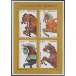 Nicaragua 2194a/97a 1996 Caballos de combate Horses MNH Nicaragua 2194a/97a 1996 Caballos de combate Horses MNH