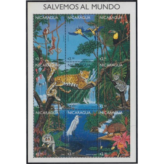 Nicaragua 2247U/AC 1996 Protección de la Fauna MNH