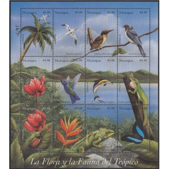 Nicaragua 2274/85 1996 Flora y Fauna del Trópico MNH Nicaragua 2274/85 1996 Flora y Fauna del Trópico MNH