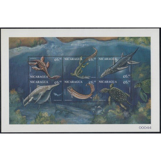 Nicaragua 2301A/F 1998 Fauna Prehistórica MNH Nicaragua 2301A/F 1998 Fauna Prehistórica MNH
