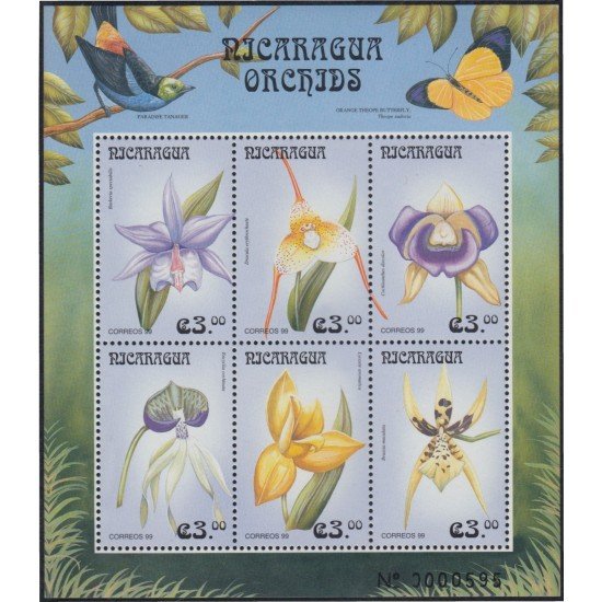 Nicaragua 2349/54 1999 Flora Flores Orquídeas MNH Nicaragua 2349/54 1999 Flora Flores Orquídeas MNH