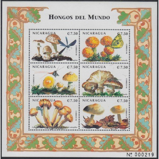 Nicaragua 2361/66 1999 Flora Champiñones MNH Nicaragua 2361/66 1999 Flora Champiñones MNH