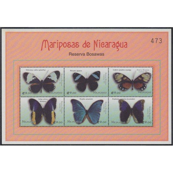Nicaragua 2437/42 2000 Fauna Mariposas Butterflies MNH Nicaragua 2437/42 2000 Fauna Mariposas Butterflies MNH