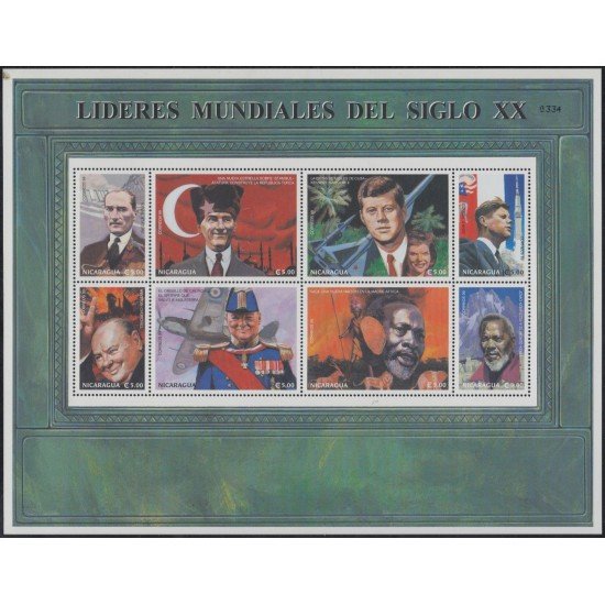 Nicaragua 2467/74 2000 Líderes del Siglo XX MNH Nicaragua 2467/74 2000 Líderes del Siglo XX MNH