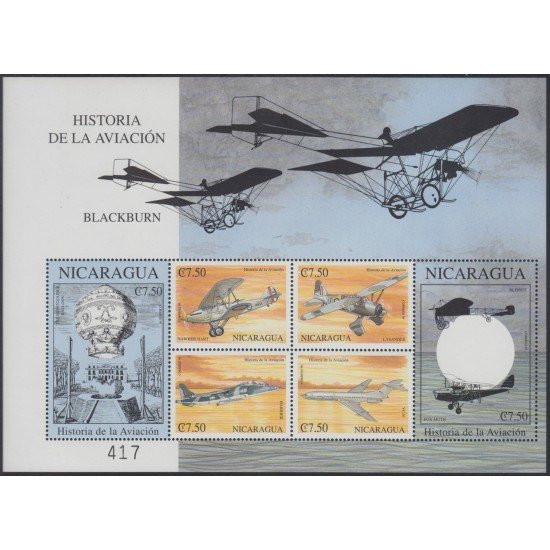 Nicaragua 2475/80 2000 Aviación Aviones MNH Nicaragua 2475/80 2000 Aviación Aviones MNH