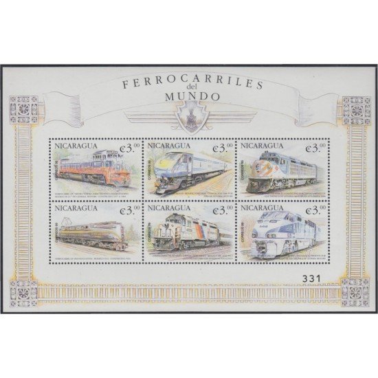 Nicaragua 2501/06 2000 Trenes Trains MNH Nicaragua 2501/06 2000 Trenes Trains MNH