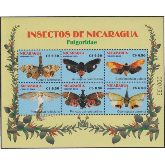 Nicaragua 2569/74 2003 Insectos de Nicaragua MNH Nicaragua 2569/74 2003 Insectos de Nicaragua MNH