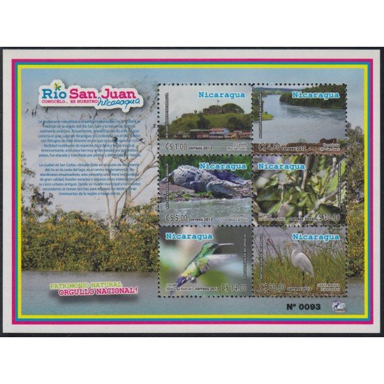 Nicaragua 2702/07 2012 Flora y Fauna de la Riviera Río San Juan MNH Nicaragua 2702/07 2012 Flora y Fauna de la Riviera Río San Juan MNH