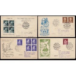 España Spain 1071/74 1950/53  Literatos  SPD Sobre Primer Día