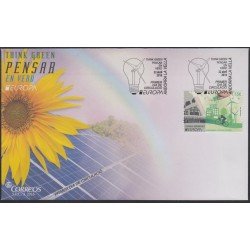 Andorra Española 442 2016 Europa piensa en verde SPD Sobre Primer día Andorra Española 442 2016 Europa piensa en verde SPD Sobre Primer día