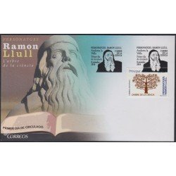 Andorra Española 446 2016 Ramón Llull Árbol SPD Sobre Primer día Andorra Española 446 2016 Ramón Llull Árbol SPD Sobre Primer día