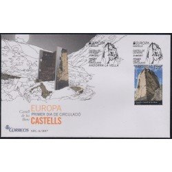Andorra Española 454 2017 Castillo de les Bons SPD Sobre Primer día Andorra Española 454 2017 Castillo de les Bons SPD Sobre Primer día