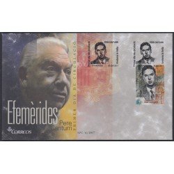 Andorra Española 455 2017 Efemérides Pere Canturri SPD Sobre Primer día Andorra Española 455 2017 Efemérides Pere Canturri SPD Sobre Primer día