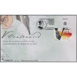 España Spain 5113 2017 Don Elio Antonio de Nebrija SPD Sobres Primer Día España Spain 5113 2017 Don Elio Antonio de Nebrija SPD Sobres Primer Día