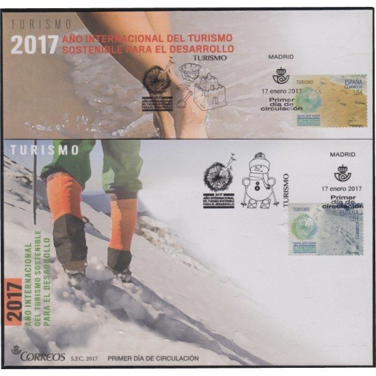 España Spain 5114/15 2017 Turismo sostenible para el desarrollo SPD Sobres Primer Día España Spain 5114/15 2017 Turismo sostenible para el desarrollo SPD Sobres Primer Día