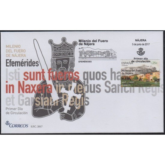 España Spain 5154 2017 Vista de Najera SPD Sobres Primer Día España Spain 5154 2017 Vista de Najera SPD Sobres Primer Día