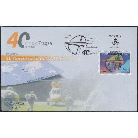 España Spain 5158 2017 Logotipo TRAGSA SPD Sobres Primer Día España Spain 5158 2017 Logotipo TRAGSA SPD Sobres Primer Día