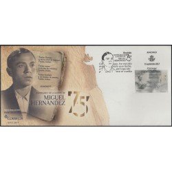 España Spain 5163 2017 Efemérides 75º Aniversario del fallecimiento de Miguel Hernández SPD Sobres Primer Día España Spain 5163 2017 Efemérides 75º Aniversario del fallecimiento de Miguel Hernández SPD Sobres Primer Día
