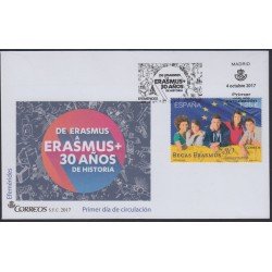 España Spain 5168 2017 30º Aniversario de las becas Erasmus Grupo de estudiantes SPD Sobres Primer Día España Spain 5168 2017 30º Aniversario de las becas Erasmus Grupo de estudiantes SPD Sobres Primer Día