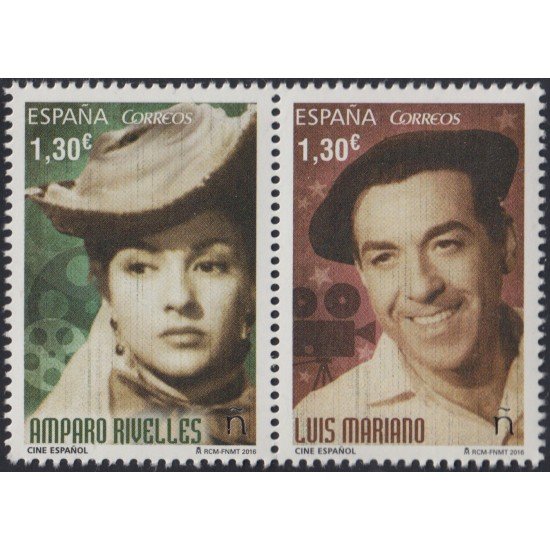España Spain 5095/96 2016 Amparo Rivelles Luis Mariano MNH España Spain 5095/96 2016 Amparo Rivelles Luis Mariano MNH