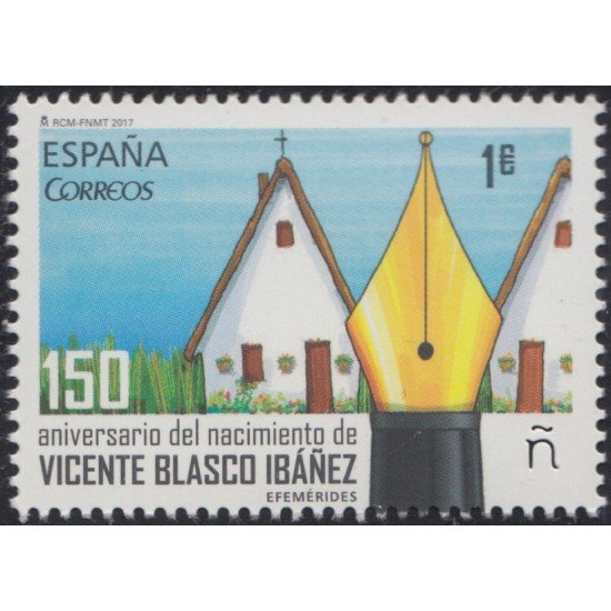 España Spain 5122 2017 150 Años del nacimiento de Blasco Ibañez MNH España Spain 5122 2017 150 Años del nacimiento de Blasco Ibañez MNH