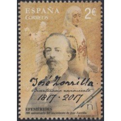 España Spain 5165 2017 Efemérides 200º Aniversario del nac. de José Zorrilla MNH España Spain 5165 2017 Efemérides 200º Aniversario del nac. de José Zorrilla MNH