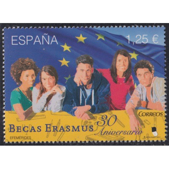España Spain 5168 2017 30º Aniv de las becas Erasmus Grupo de estudiantes MNH