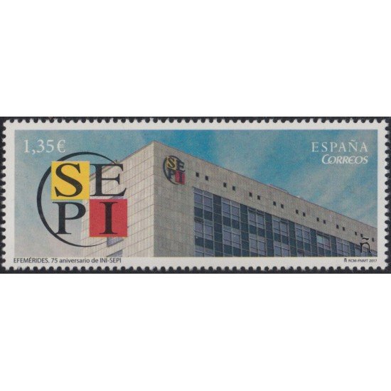 España Spain 5182 2017 Efemérides 75º Aniversario INI-SEPI MNH