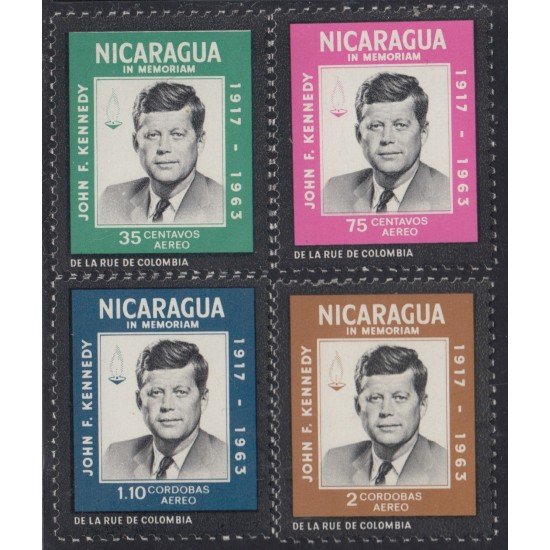 Nicaragua A- 543/46 1965 Muerte del Presidente John Kennedy MNH Nicaragua A- 543/46 1965 Muerte del Presidente John Kennedy MNH