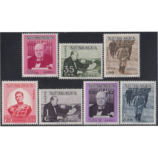 Nicaragua A- 553/59 1966 Aniversario de la muerte de Sir Winston Churchill MNH Nicaragua A- 553/59 1966 Aniversario de la muerte de Sir Winston Churchill MNH