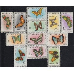 Nicaragua A- 575/86 1967 Mariposas Butterflies MNH Nicaragua A- 575/86 1967 Mariposas Butterflies MNH