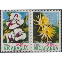 Nicaragua A- 817/18 1974 Flores Silvestres Flowers MNH Nicaragua A- 817/18 1974 Flores Silvestres Flowers MNH