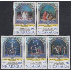 Nicaragua A- 841/45 1975 Semana Santa Catedral de León MNH Nicaragua A- 841/45 1975 Semana Santa Catedral de León MNH