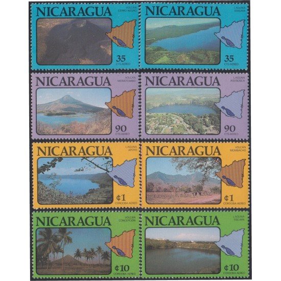Nicaragua A- 918/25 1978 Lagunas y Volcanes MNH Nicaragua A- 918/25 1978 Lagunas y Volcanes MNH