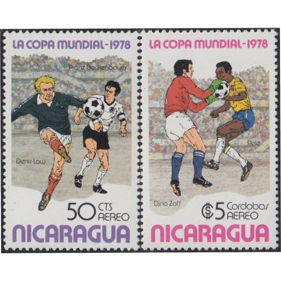 Nicaragua A- 912/13 1978 Argentina 78 Copa del Mundo de Fútbol MNH Nicaragua A- 912/13 1978 Argentina 78 Copa del Mundo de Fútbol MNH